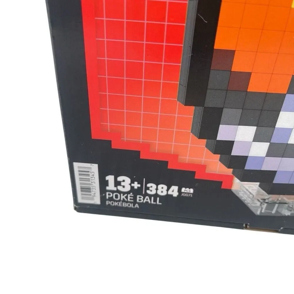 Mega Pokemon Poke Ball Pixel Art Building Set 384 Pieces New Sealed JGJ71